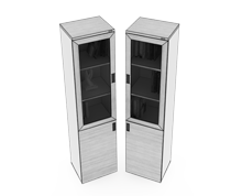 کمد-و-ویترین-با-دو-درب-چوبی-و-شیشه-ای-کوئیک-تیپ-6235-41 -  - https://mohitara.com