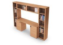 کتابخانه-و-ویترین-بلند-ویژه-اتاق-مدیر-عامل-کلاسیکال-تیپ-6142-41 -  - https://mohitara.com